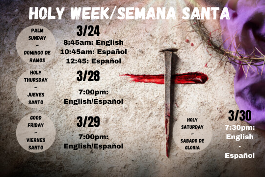 Web Holy Week Schedule.